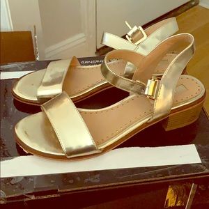 Gold strap sandals